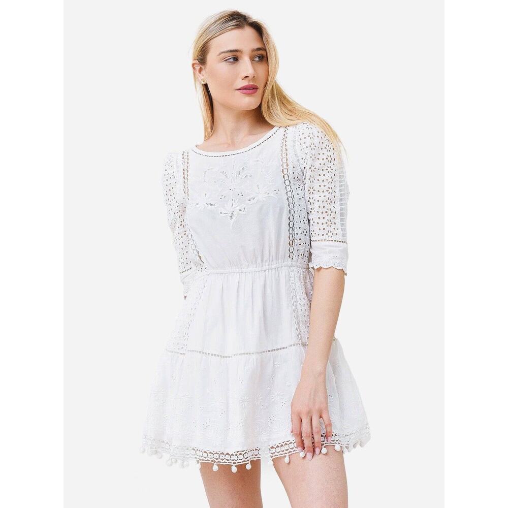 LoveShackFancy White Mini Dress